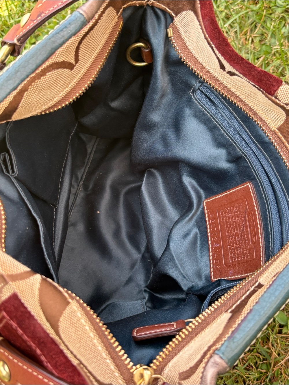 Coach Patchwork Shoulder Hobo in Multi-Tone Leather and Fabric - Picture 8 of 8